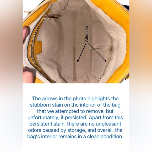 173 Preloved Gucci Leather Tassel Bella Two Way Top Handle - Picture 6 of 8